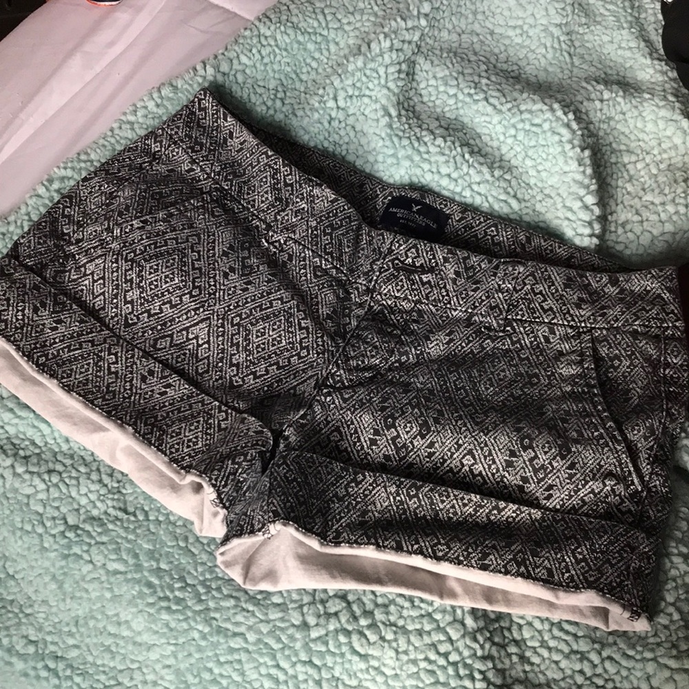 Black printed AE shorts